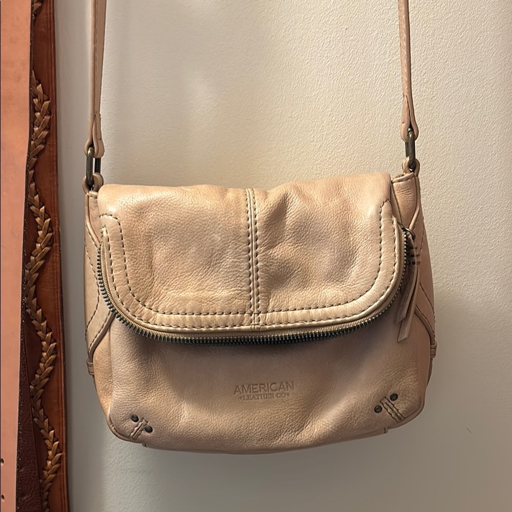 American Leather Co Tan Crossbody Bag